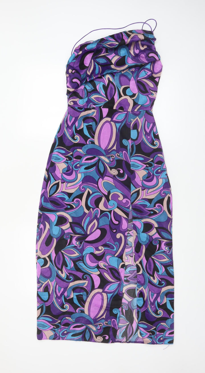 Vesper Women's Multicoloured Strapless Bodycon Dress Size 6
