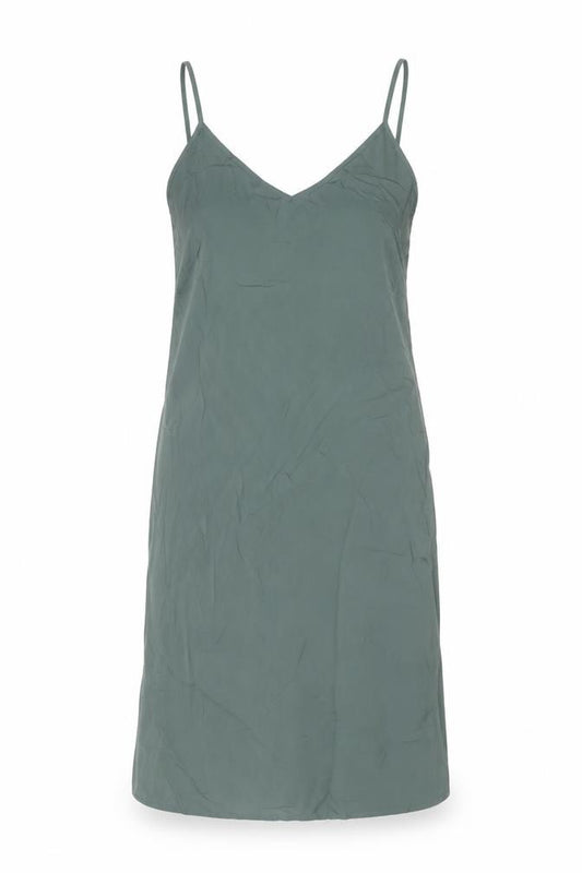 Front view of Hush Women’s Green Slip Dress, size UK 8, Viscose Summer Casual