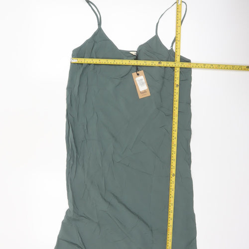 Hush Women’s Green Slip Dress Size 8 Viscose Summer Casual