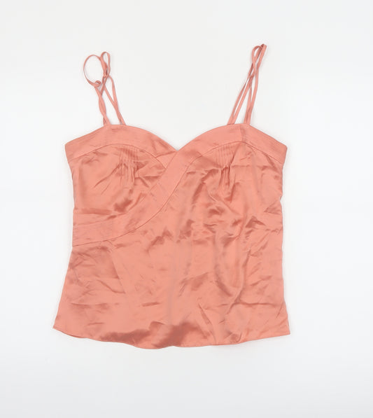 Reiss Womens Pink Silk Camisole Tank Top M