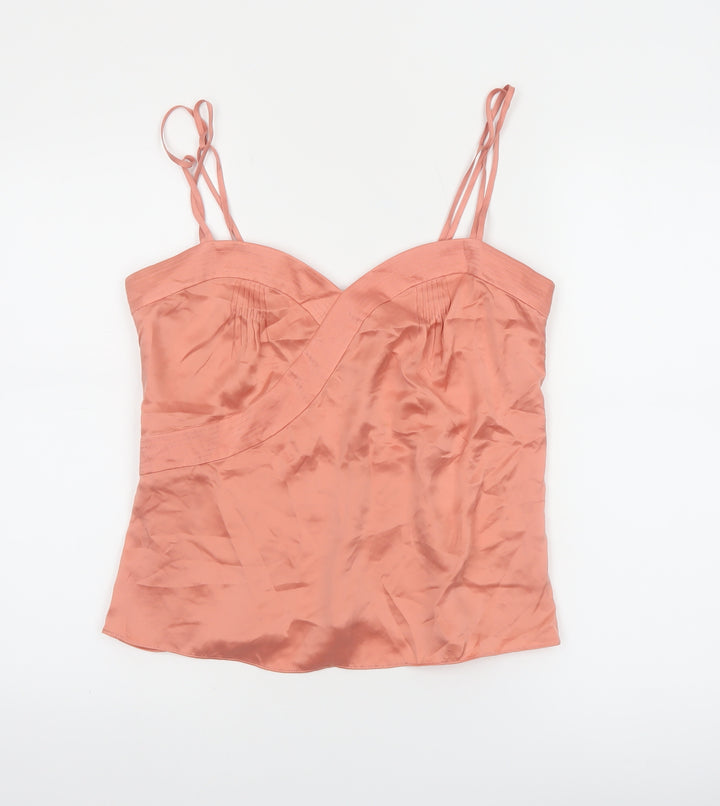 Reiss Womens Pink Silk Camisole Tank Top M
