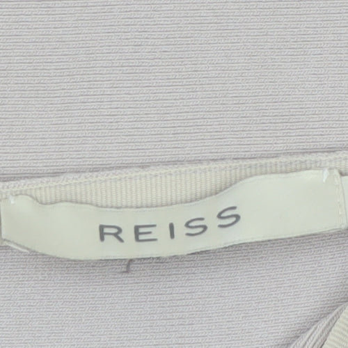 Reiss Women Beige Bandage Knit Pencil Skirt Size S