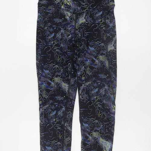 Marks and Spencer Goodmove Black Abstract Gym Leggings Size 10