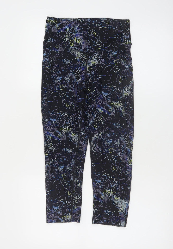 Marks and Spencer Goodmove Black Abstract Gym Leggings Size 10