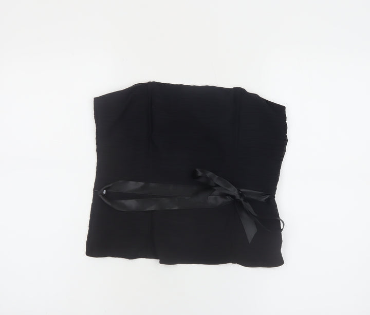 M&Co Women's Black Strapless Camisole Blouse Size 12