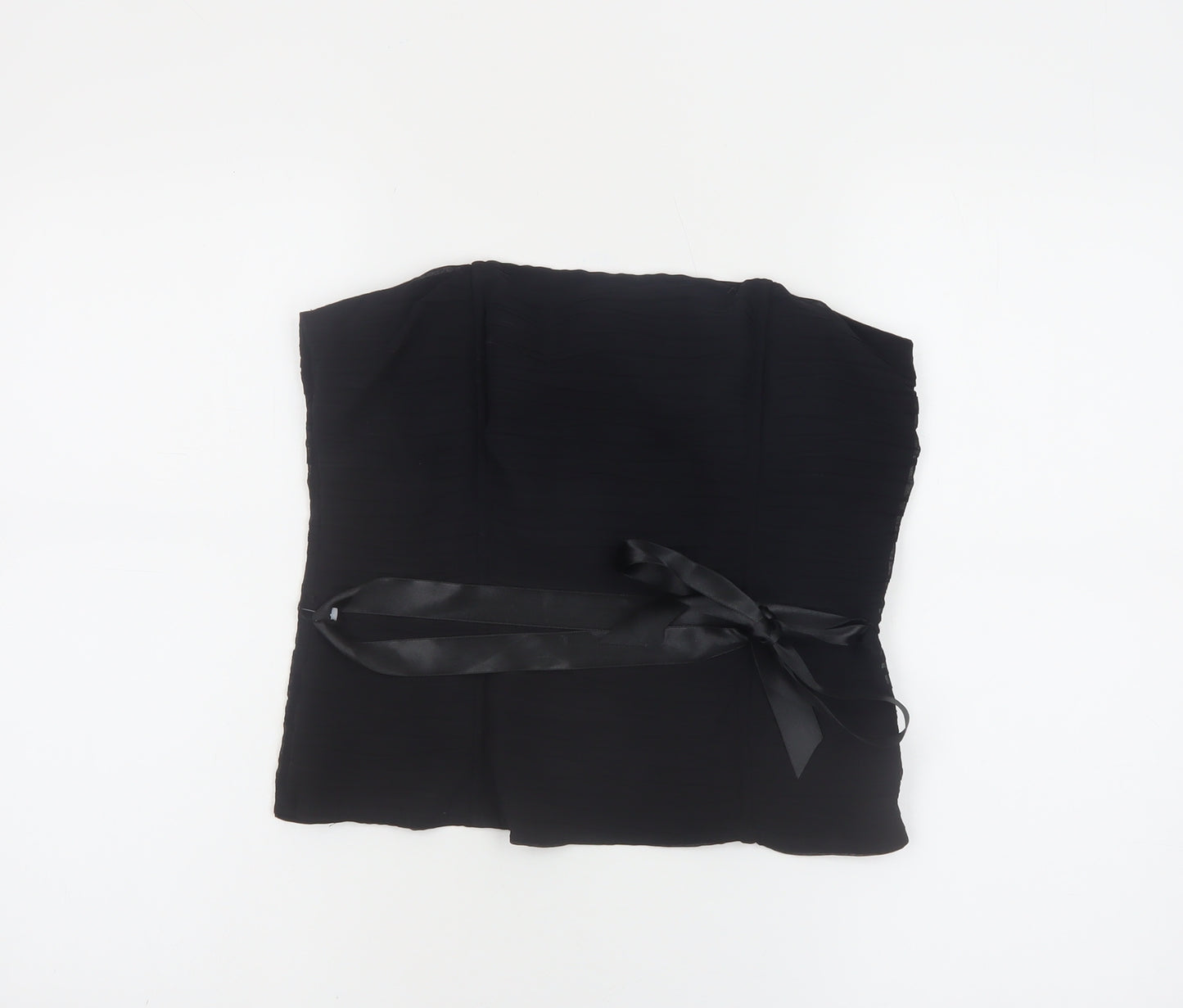 M&Co Women's Black Strapless Camisole Blouse Size 12