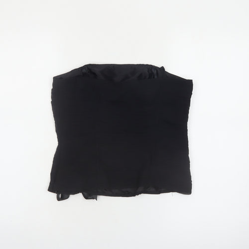 M&Co Women's Black Strapless Camisole Blouse Size 12