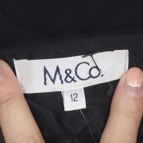 M&Co Women's Black Strapless Camisole Blouse Size 12