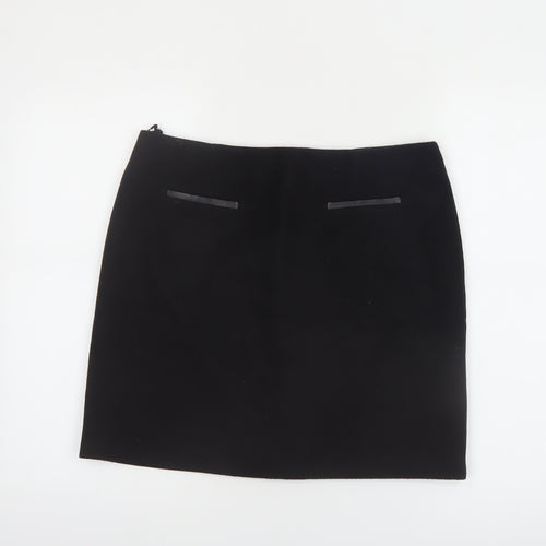 Marks and Spencer Womens Black Size 12 Straight Skirt