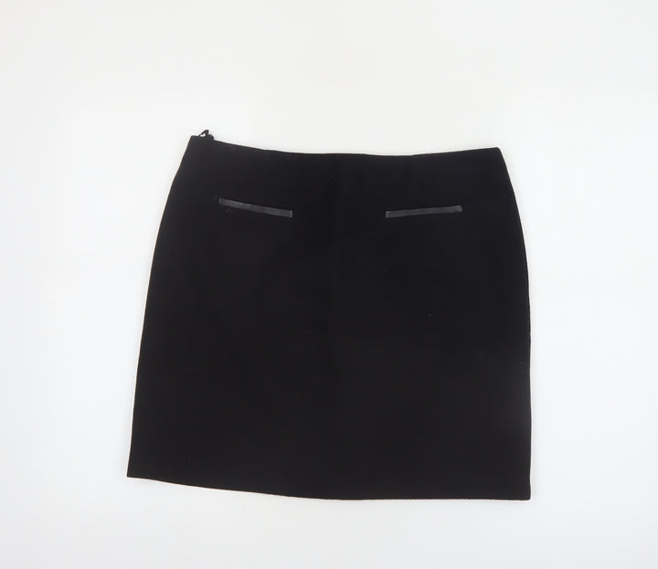 Marks and Spencer Womens Black Size 12 Straight Skirt