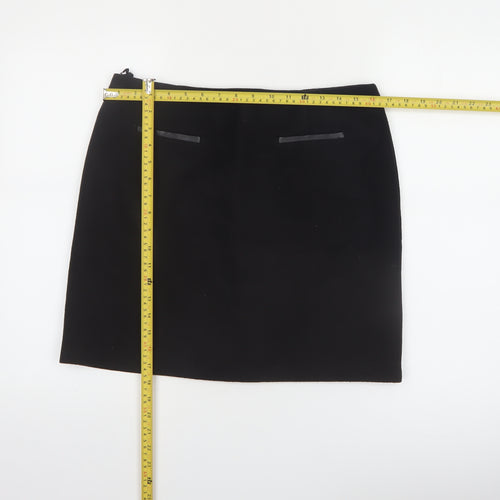 Marks and Spencer Womens Black Size 12 Straight Skirt
