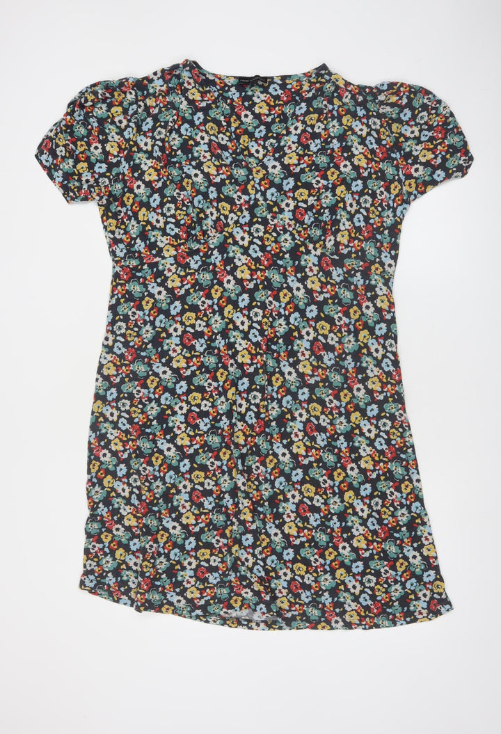 Next Maternity Multicoloured Floral Knee Length Shift Dress Size 16