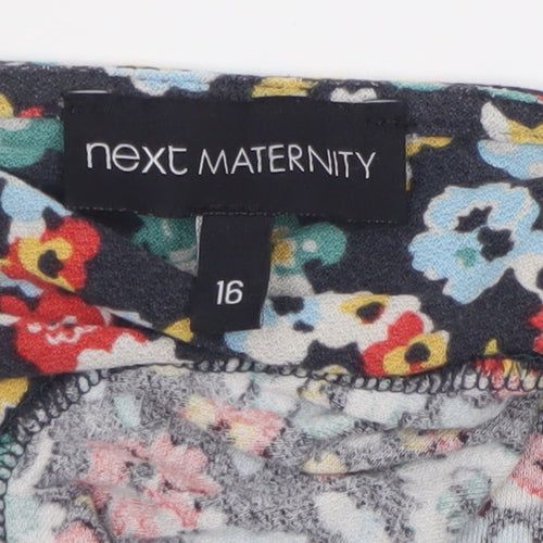 Next Maternity Multicoloured Floral Knee Length Shift Dress Size 16