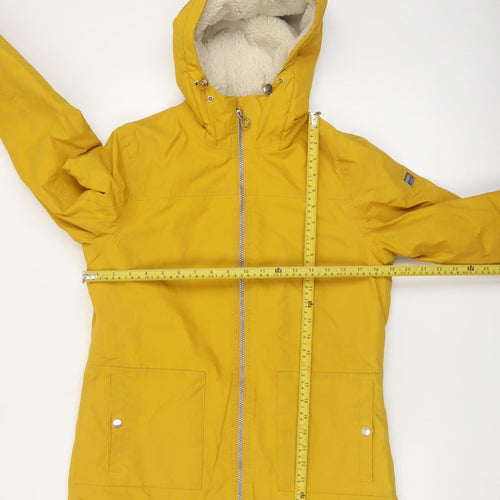 Regatta Womens Yellow Hooded Parka Jacket Size 12 Water Resistant