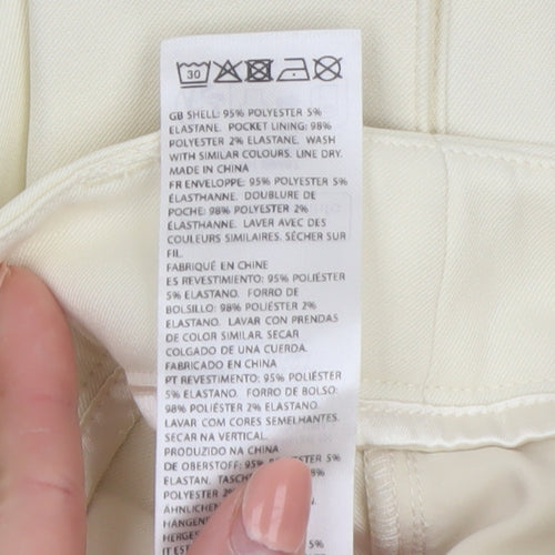 NA-KD Women's Ivory Cargo Straight Leg Trousers Size 6