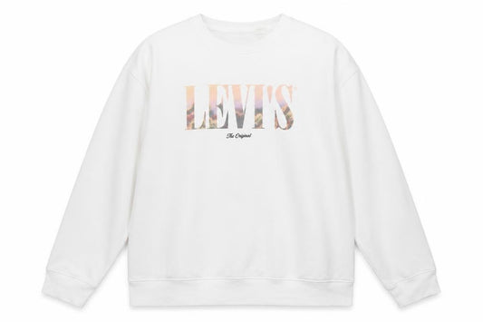 Levi's Mens White 2XL Relaxed Crew Neck Sweatshirt