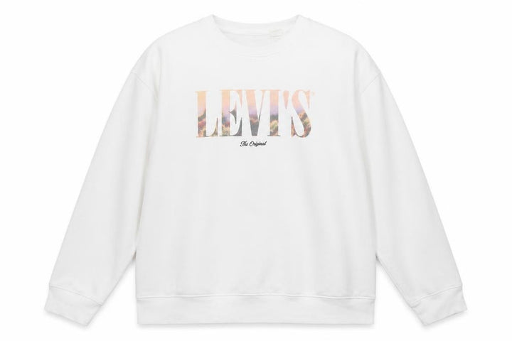 Levi's Mens White 2XL Relaxed Crew Neck Sweatshirt