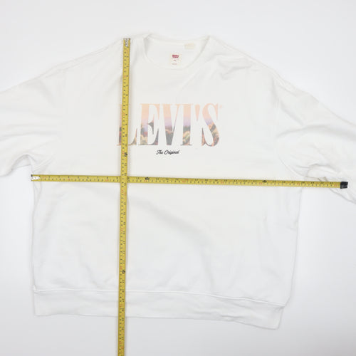 Levi's Mens White 2XL Relaxed Crew Neck Sweatshirt