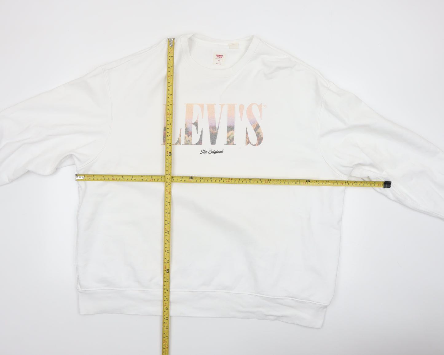 Levi's Mens White 2XL Relaxed Crew Neck Sweatshirt