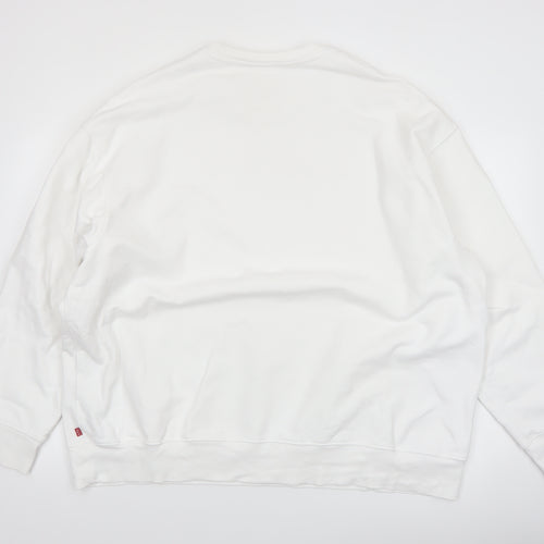 Levi's Mens White 2XL Relaxed Crew Neck Sweatshirt