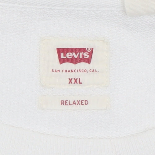 Levi's Mens White 2XL Relaxed Crew Neck Sweatshirt