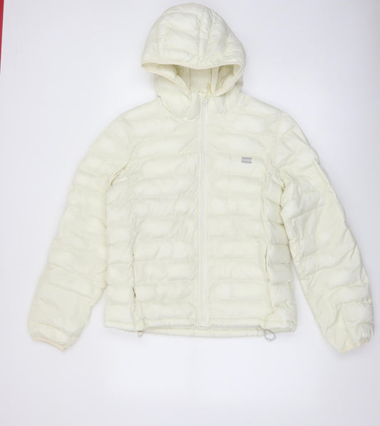 Levi's Womens Ivory Hooded Puffer Jacket M Regular Fit