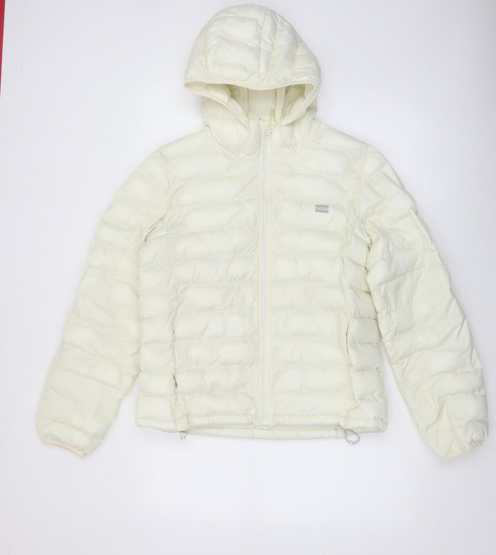 Levi's Womens Ivory Hooded Puffer Jacket M Regular Fit