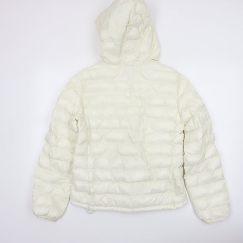 Levi's Womens Ivory Hooded Puffer Jacket M Regular Fit