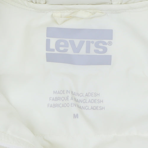 Levi's Womens Ivory Hooded Puffer Jacket M Regular Fit