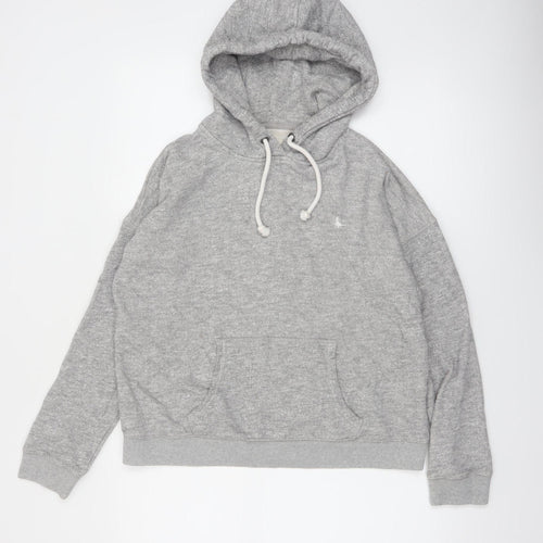 Jack Wills Womens Grey Pullover Hoodie UK 10 Cotton Blend