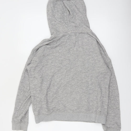 Jack Wills Womens Grey Pullover Hoodie UK 10 Cotton Blend