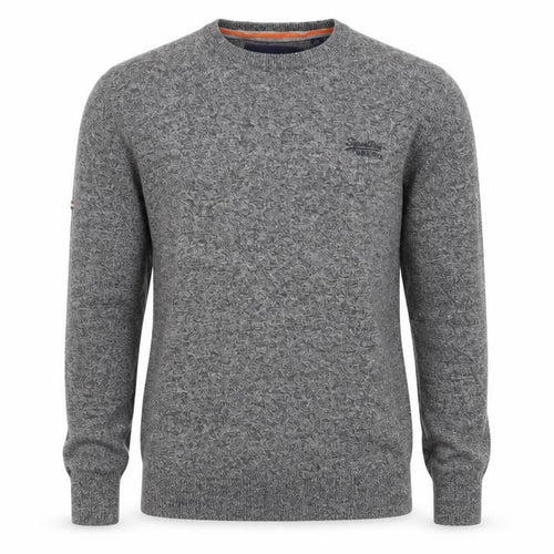 Superdry Men's Grey Cotton Cashmere Crew Neck Jumper Size S