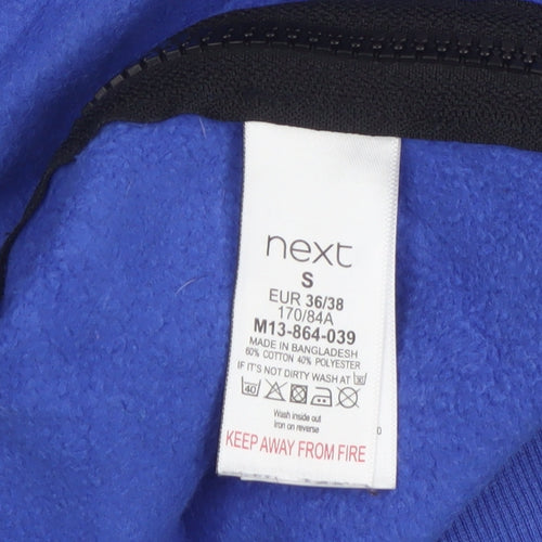 Next Women Blue Small Pullover Sweatshirt with Side Zips