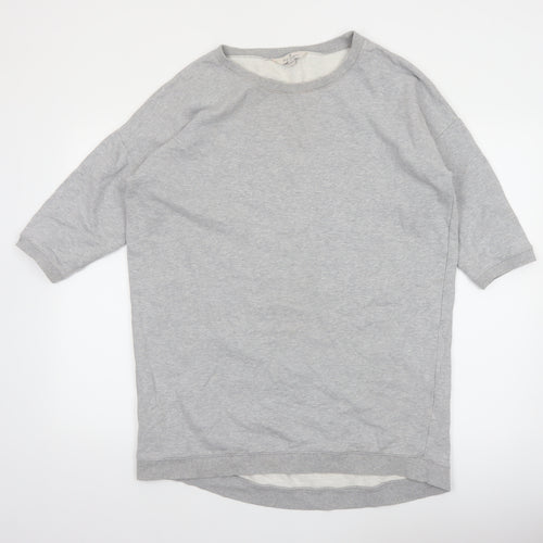 French Connection Women Grey Cotton Pullover Sweatshirt Size 12