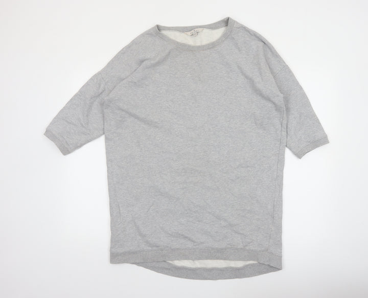 French Connection Women Grey Cotton Pullover Sweatshirt Size 12