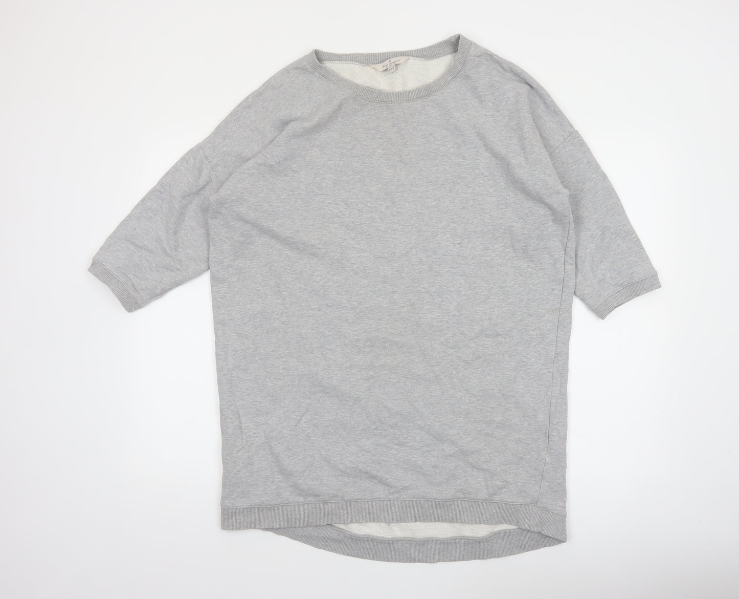 French Connection Women Grey Cotton Pullover Sweatshirt Size 12