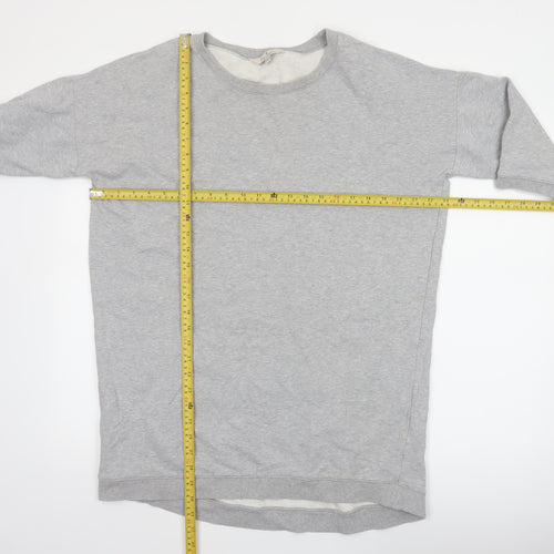 French Connection Women Grey Cotton Pullover Sweatshirt Size 12