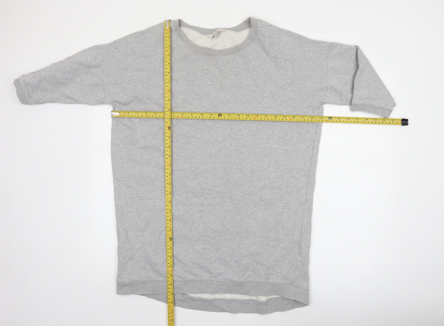 French Connection Women Grey Cotton Pullover Sweatshirt Size 12
