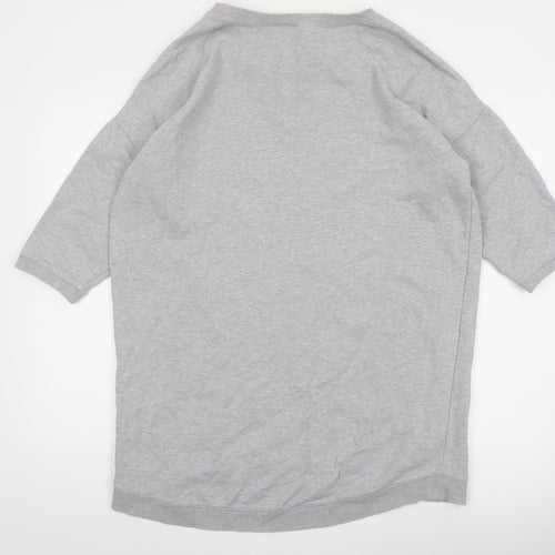 French Connection Women Grey Cotton Pullover Sweatshirt Size 12