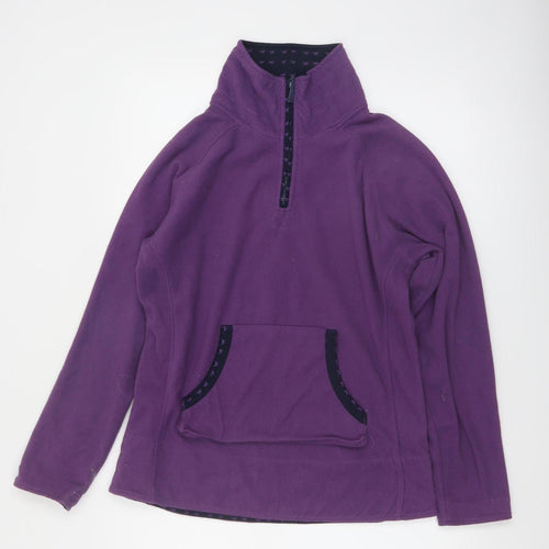 Sherwood Forest Womens Purple Fleece Pullover Sweatshirt UK 12