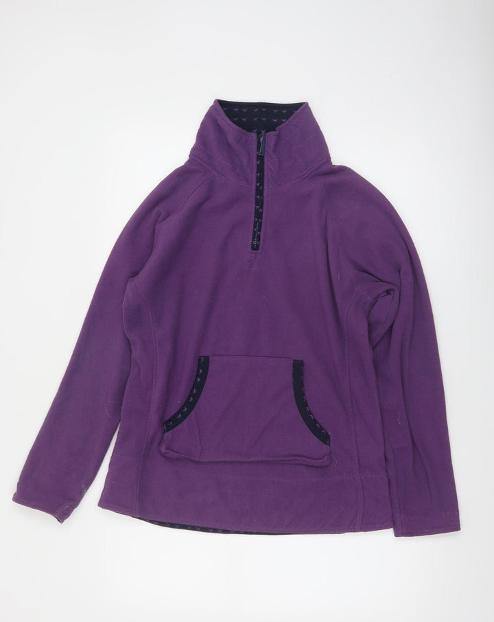 Sherwood Forest Womens Purple Fleece Pullover Sweatshirt UK 12