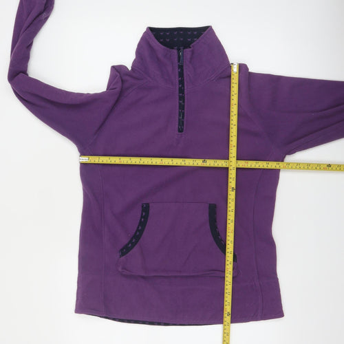 Sherwood Forest Womens Purple Fleece Pullover Sweatshirt UK 12