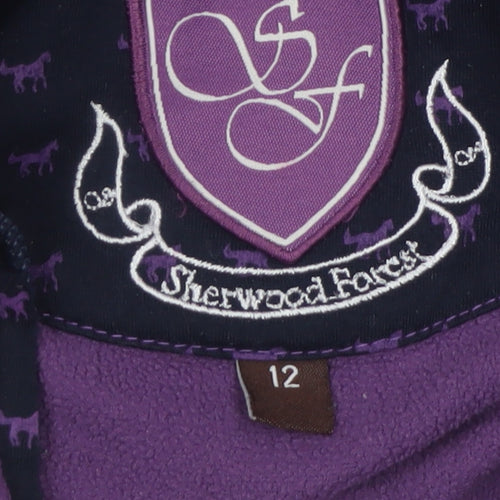 Sherwood Forest Womens Purple Fleece Pullover Sweatshirt UK 12