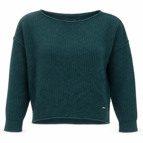 Hollister Womens Green Waffle Knit Long Sleeve Pullover Jumper XS