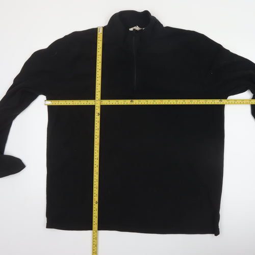 Mountain Warehouse Men's Black XL 1/2 Zip Fleece Sweatshirt