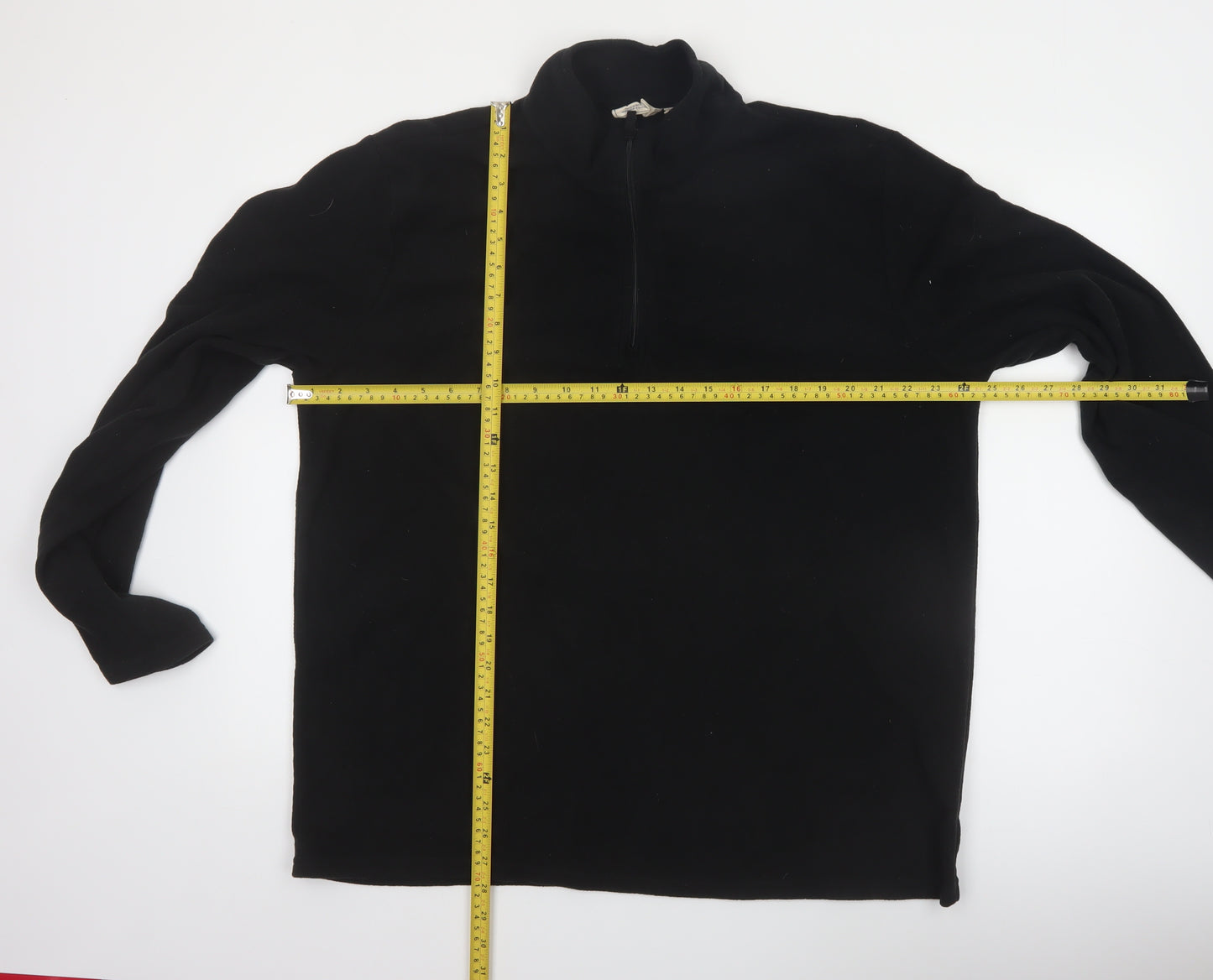 Mountain Warehouse Men's Black XL 1/2 Zip Fleece Sweatshirt