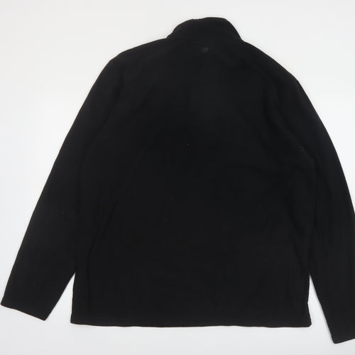 Mountain Warehouse Men's Black XL 1/2 Zip Fleece Sweatshirt