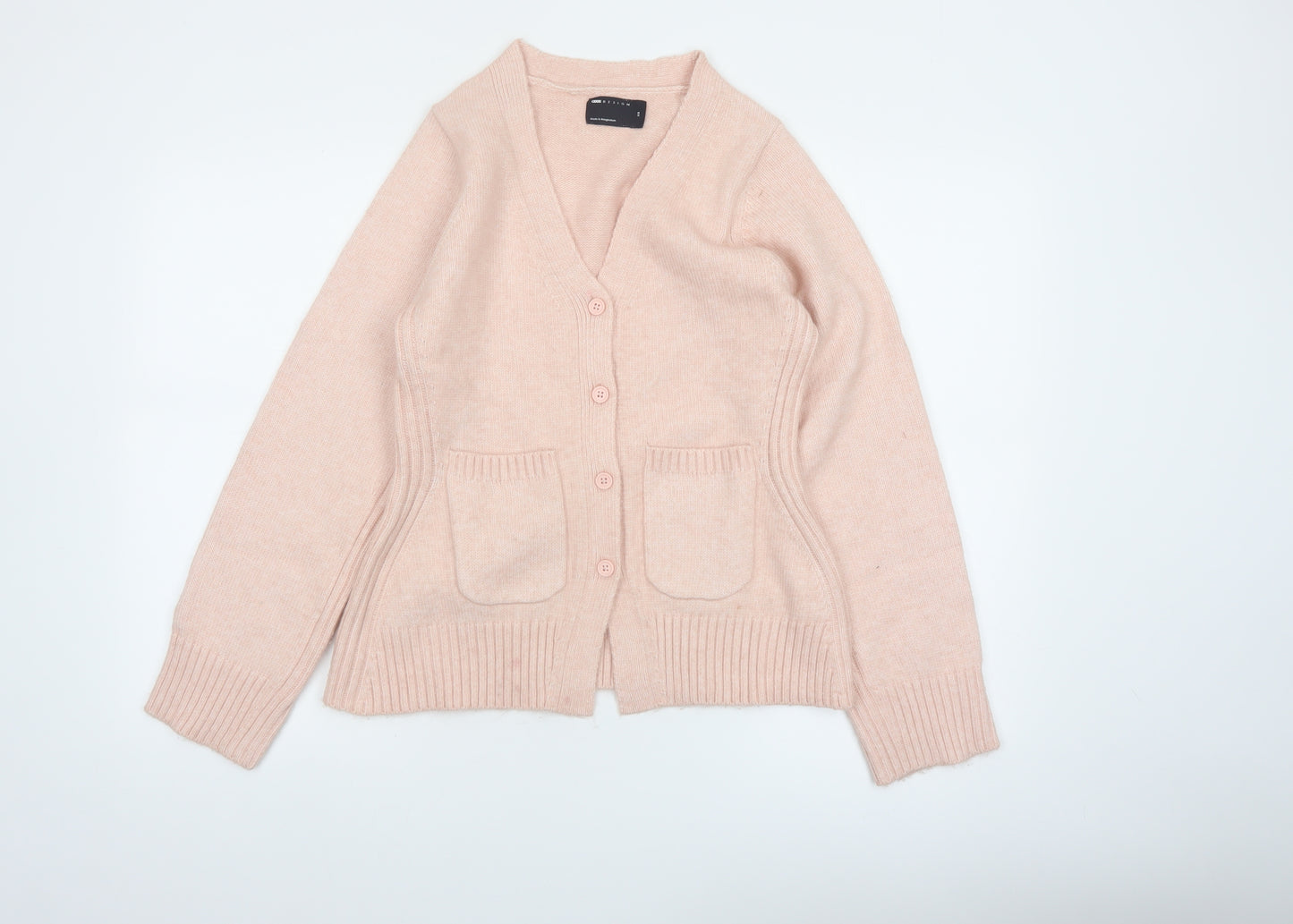 ASOS Women Pink XS Button Cardigan V-Neck Knit Jumper