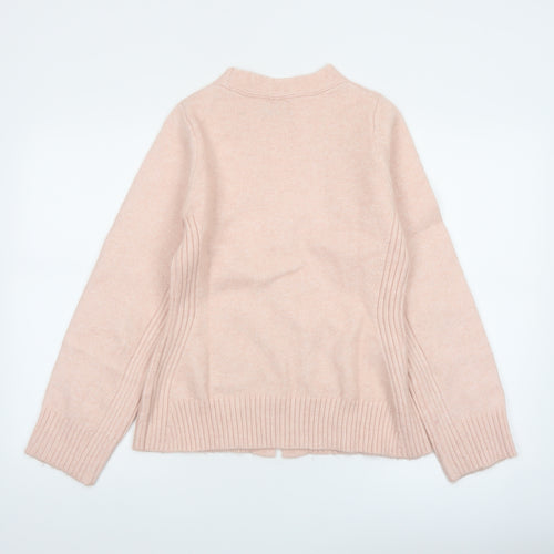 ASOS Women Pink XS Button Cardigan V-Neck Knit Jumper