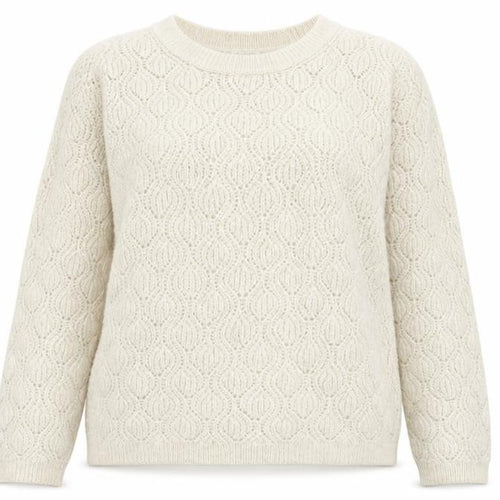 FatFace Women's Ivory Cable-Knit Pullover Jumper Size 10